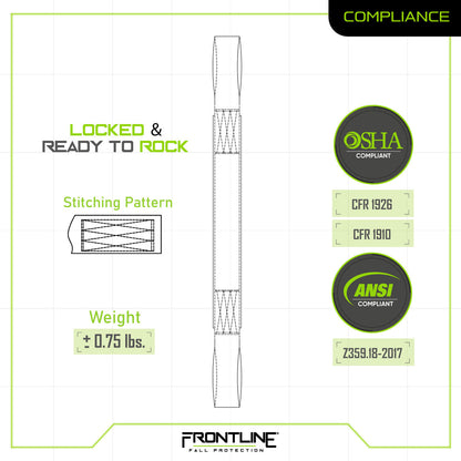 Frontline COSL Concrete Embed Anchor Strap with Looped Ends 4' VM Hardware