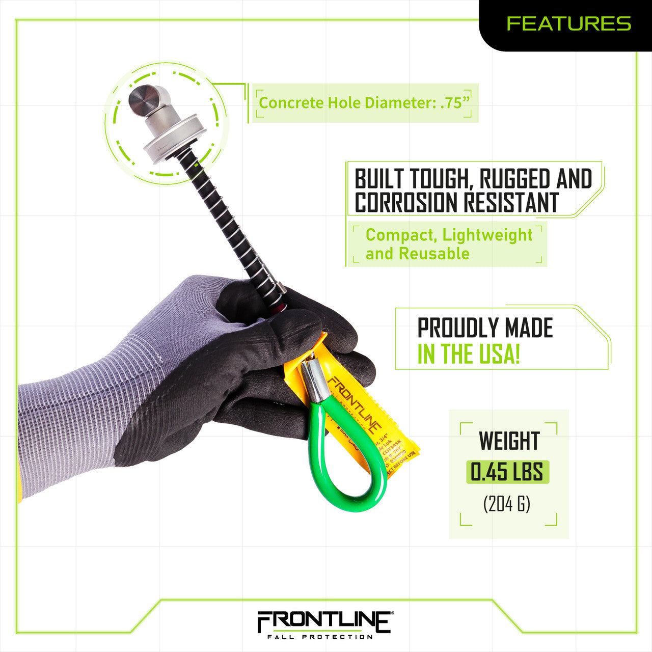 Frontline COT345K Reusable 5K Concrete and Steel Anchor Toggle Bolt VM Hardware