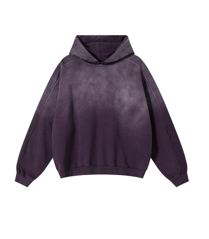 PLUM CONTRAST PANEL HOODIE