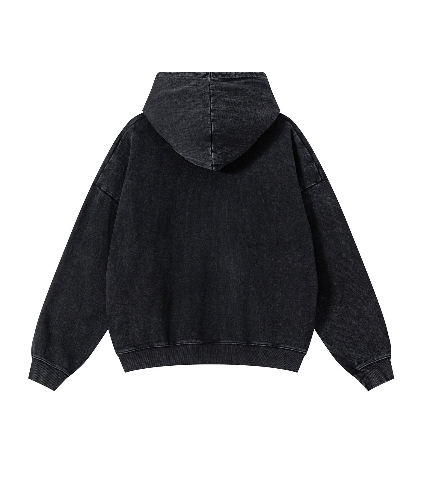 NOIR VINTAGE WASH ZIP HOODIE