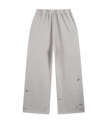 GREY DESTROYED SWEATPANTS