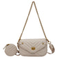 Quilted Crossbody Bag with Coin Purse and Chain