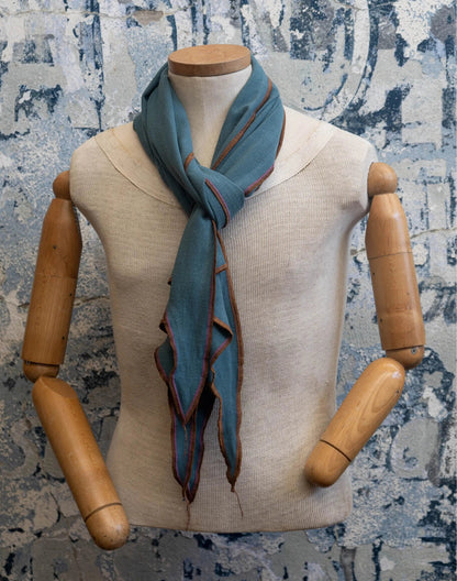 Teal Crossroads Linen Scarf Late Sunday Afternoon