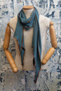 Teal Crossroads Linen Scarf Late Sunday Afternoon