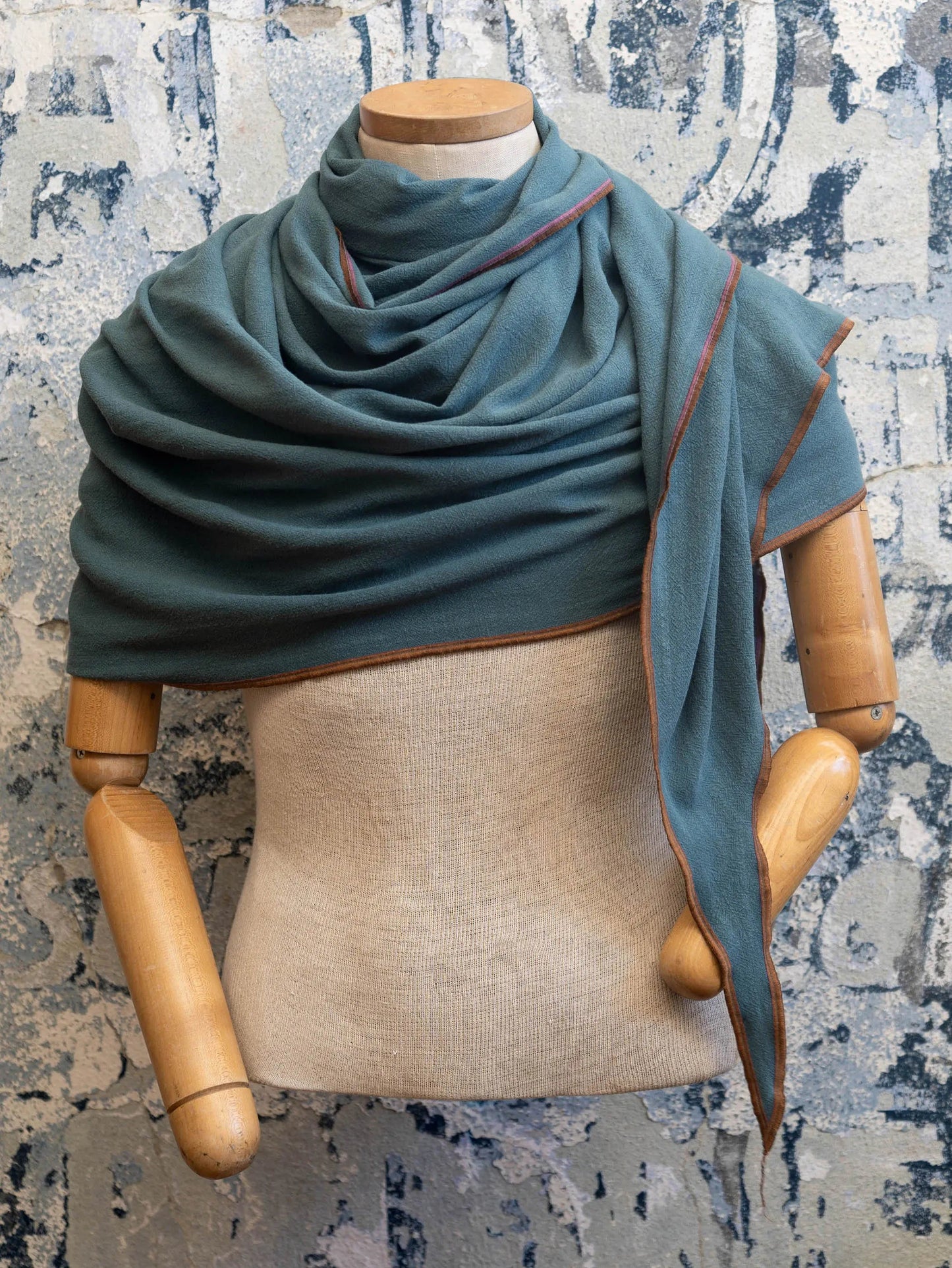 Teal Crossroads Linen Scarf Late Sunday Afternoon