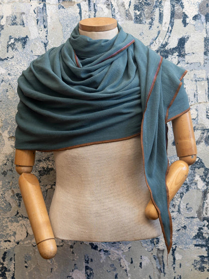 Teal Crossroads Linen Scarf Late Sunday Afternoon
