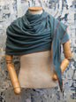Teal Crossroads Linen Scarf Late Sunday Afternoon