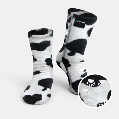 Kids' Nonskid Fleece Socks - Cow Polar Feet® LLC