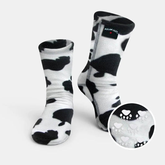Kids' Nonskid Fleece Socks - Cow Polar Feet® LLC