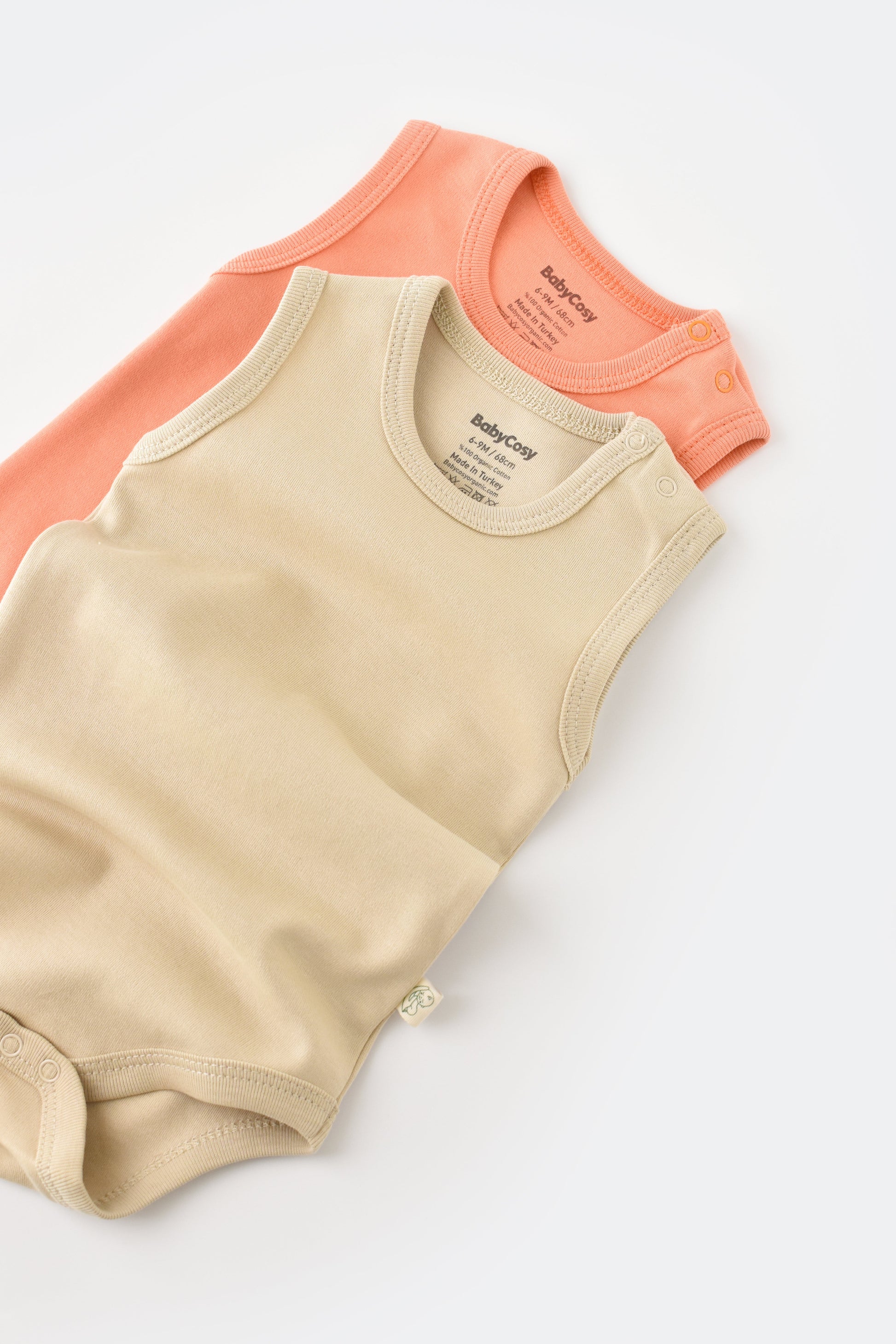 Organic Sleeveless Bodysuit Honey and Hive