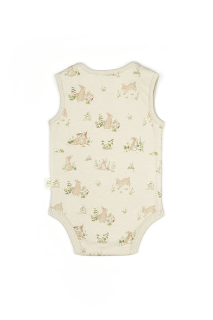 Bunny Sleeveless Organic Bodysuit Honey and Hive