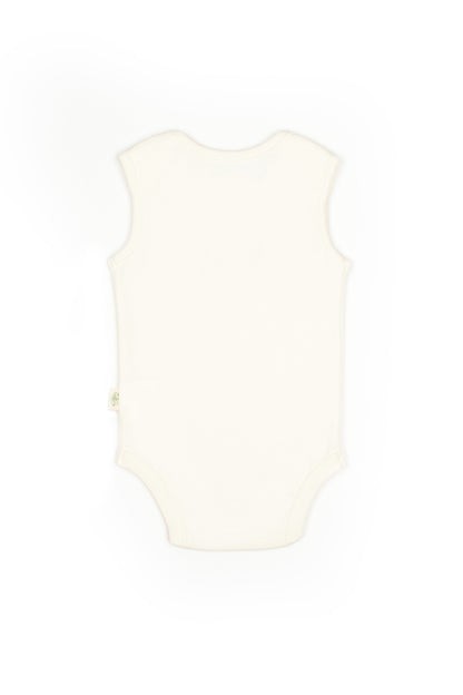 Ecru Bunny Sleeveless Organic Bodysuit Honey and Hive