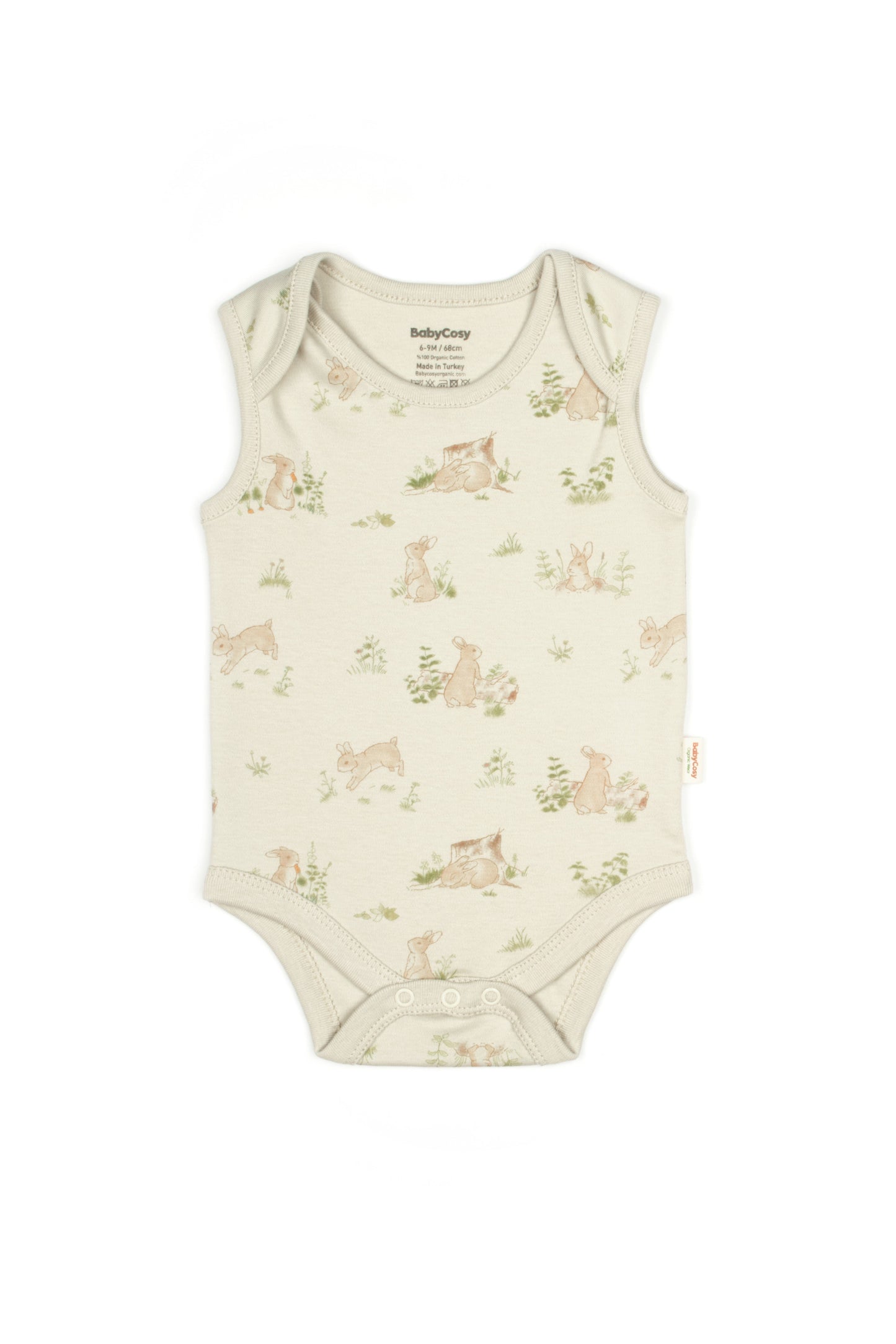 Bunny Sleeveless Organic Bodysuit Honey and Hive