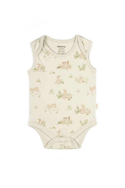 Bunny Sleeveless Organic Bodysuit Honey and Hive