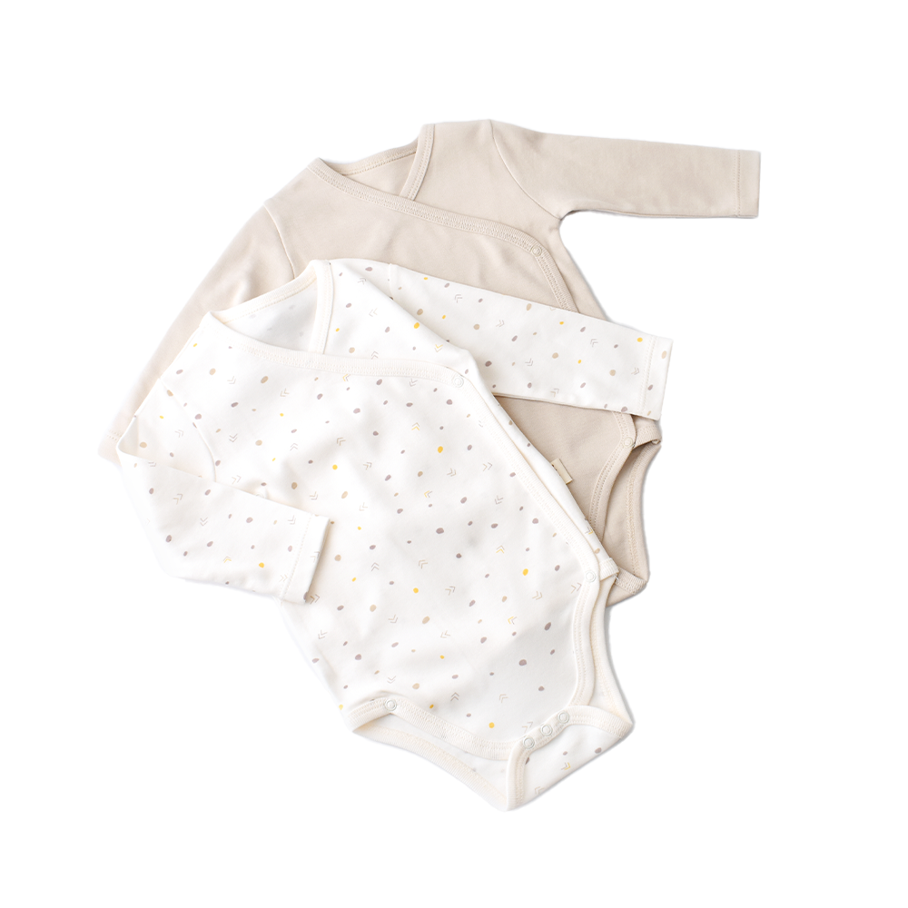 Brown Long Sleeve Organic Bodysuit Honey and Hive