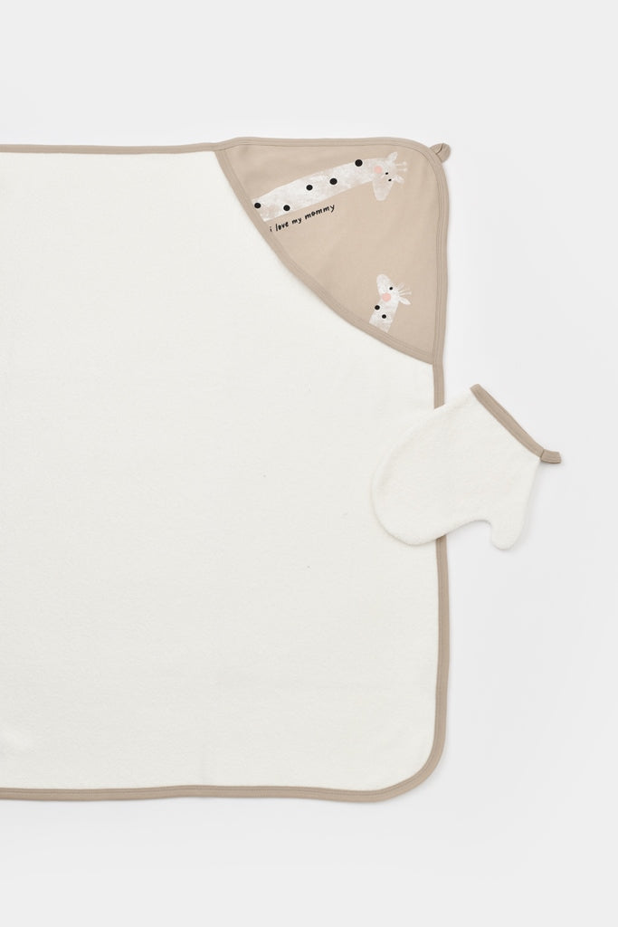 Giraffe 2-Piece Baby Bath Set Honey and Hive