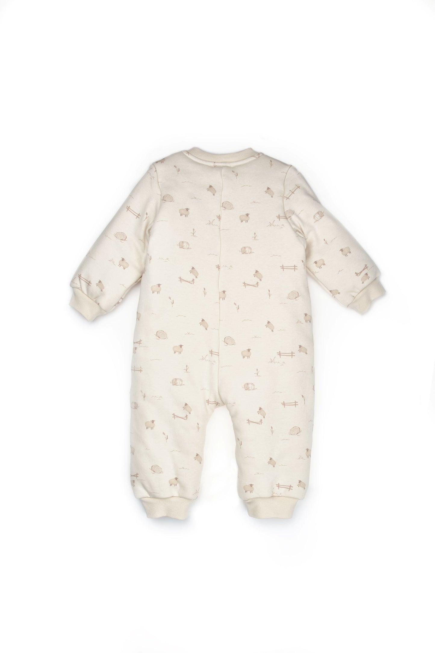 Little Lamb Zip-Up Organic Romper Honey and Hive