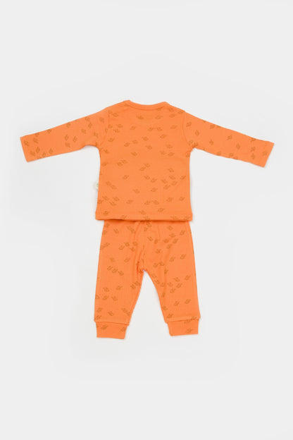 Three Piece Orange Elephant Set Honey and Hive