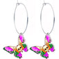 Butterfly Skull Hoop Earrings by Onyx O BodyCandy