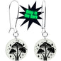 Glow in the Dark Mystic Mushroom Dangle Earrings by Onyx O BodyCandy