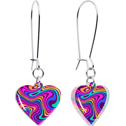 Swirling Heart Dangle Earrings by Onyx O BodyCandy