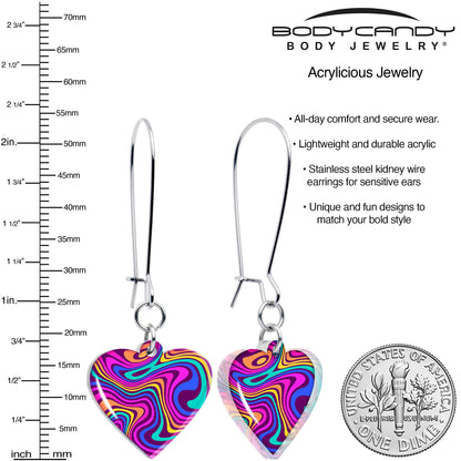 Swirling Heart Dangle Earrings by Onyx O BodyCandy