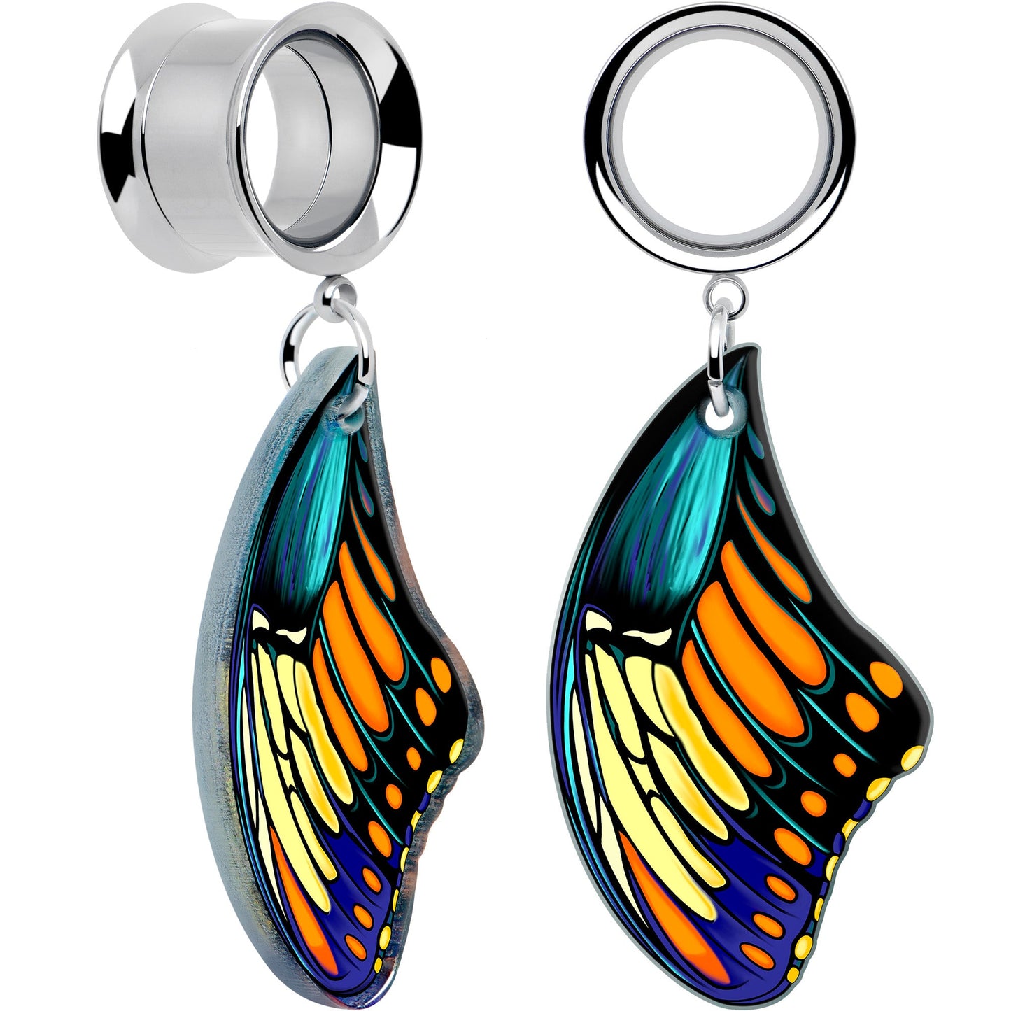 Wing of Butterfly Tunnels Dangle Plug Set by Onyx O BodyCandy