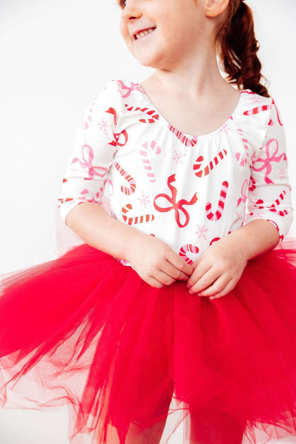 Candy Cane Lane 3/4 Tutu Leotard