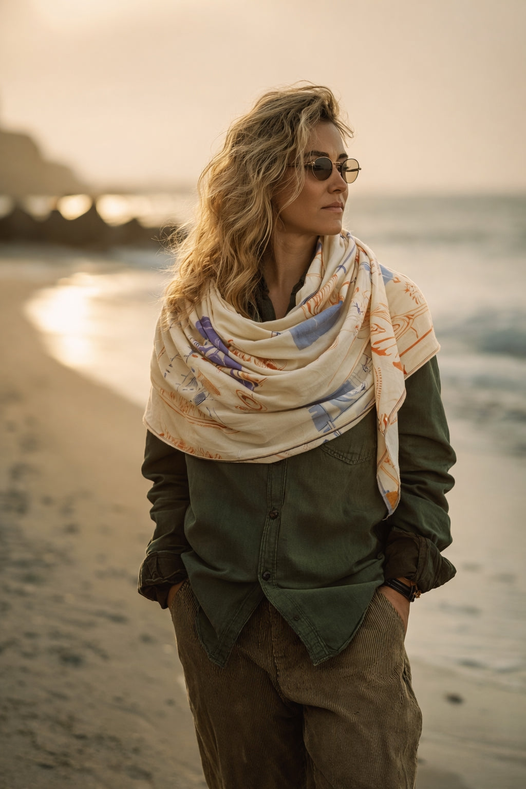 Cape Cod Scarf Late Sunday Afternoon