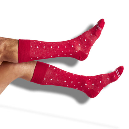 Cardinal / White Mixed Socks 4 Pack -A DeadSoxy