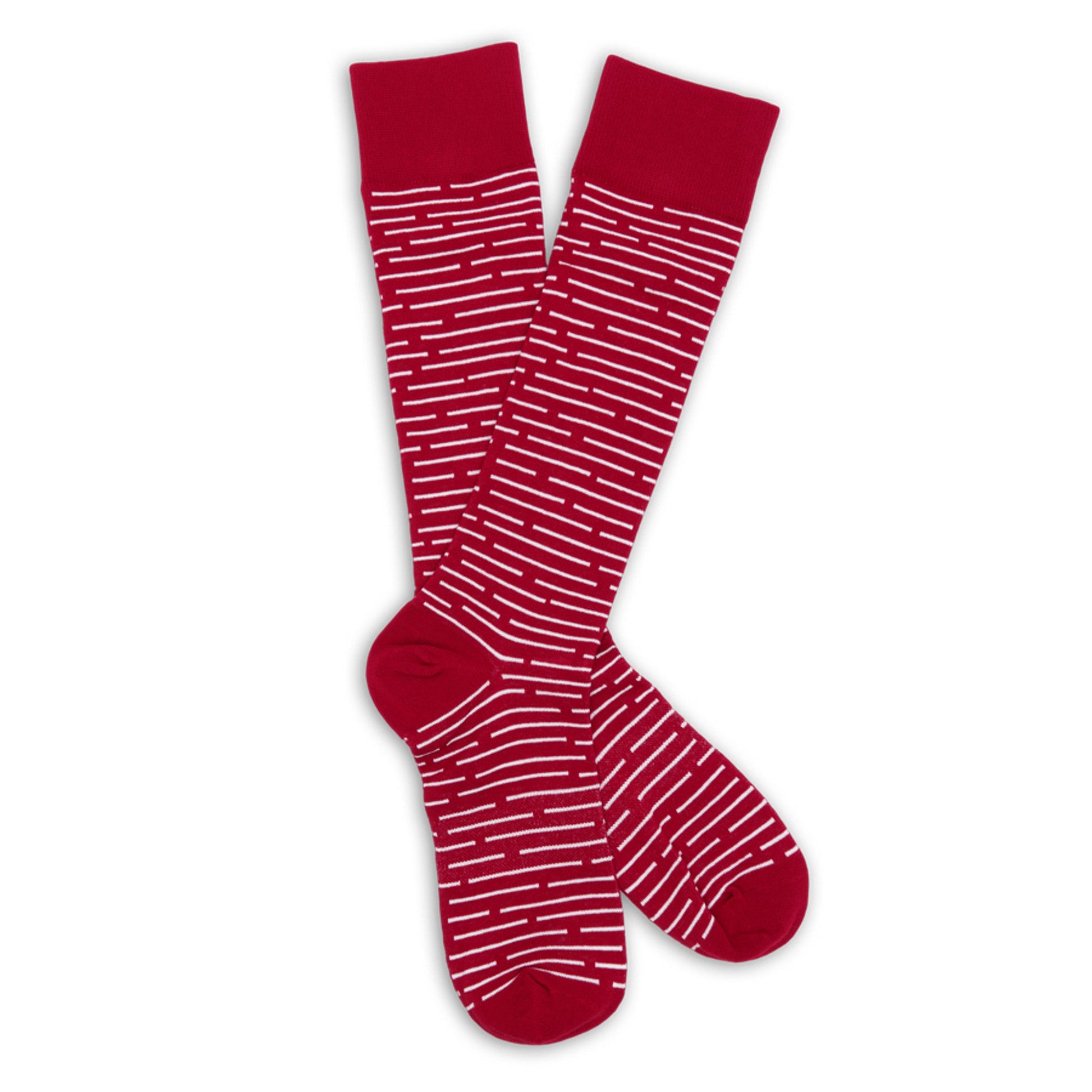 Cardinal Broken Stripe Dress Socks DeadSoxy