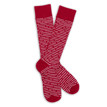 Cardinal Broken Stripe Dress Socks DeadSoxy