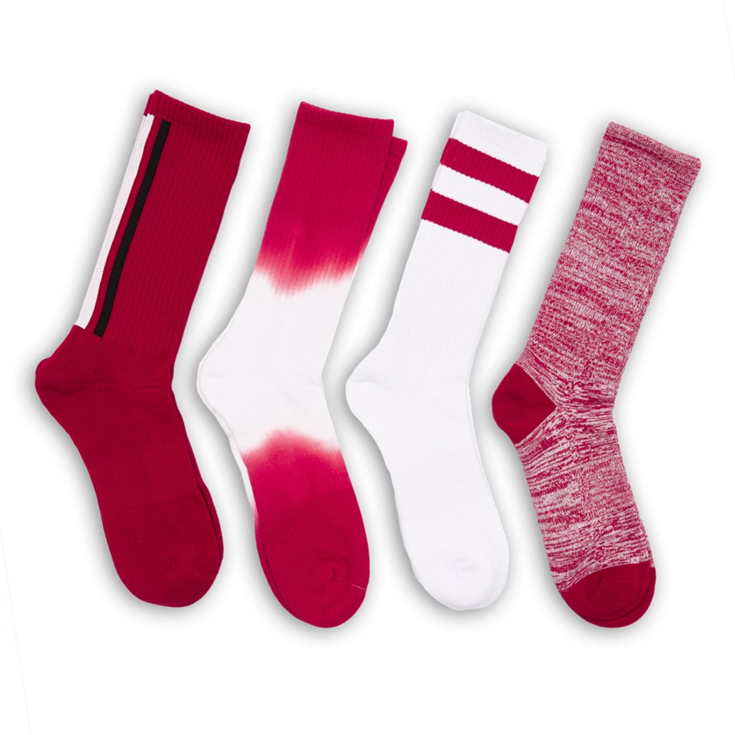 Cardinal / White Mixed Socks 8 Pack DeadSoxy