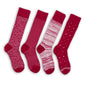 Cardinal / White Dress Socks 4-Pack DeadSoxy