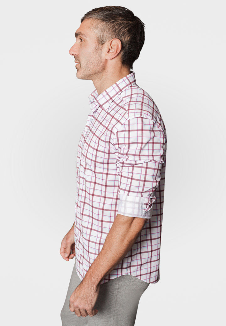 Carnaby Plaid Long Sleeve Tech Shirt Buki