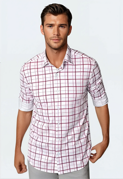 Carnaby Plaid Long Sleeve Tech Shirt Buki