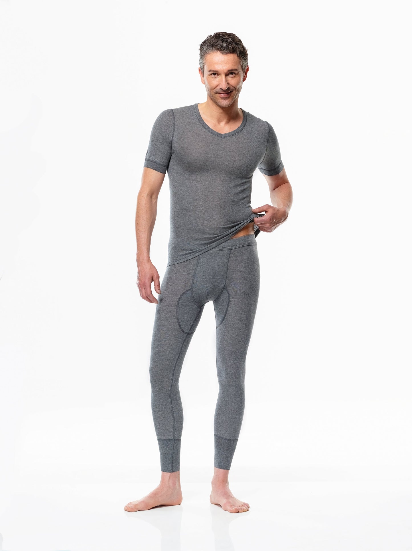 Cashmere and Silk | Short sleeve base layer shirt (Men's) Silverlyne