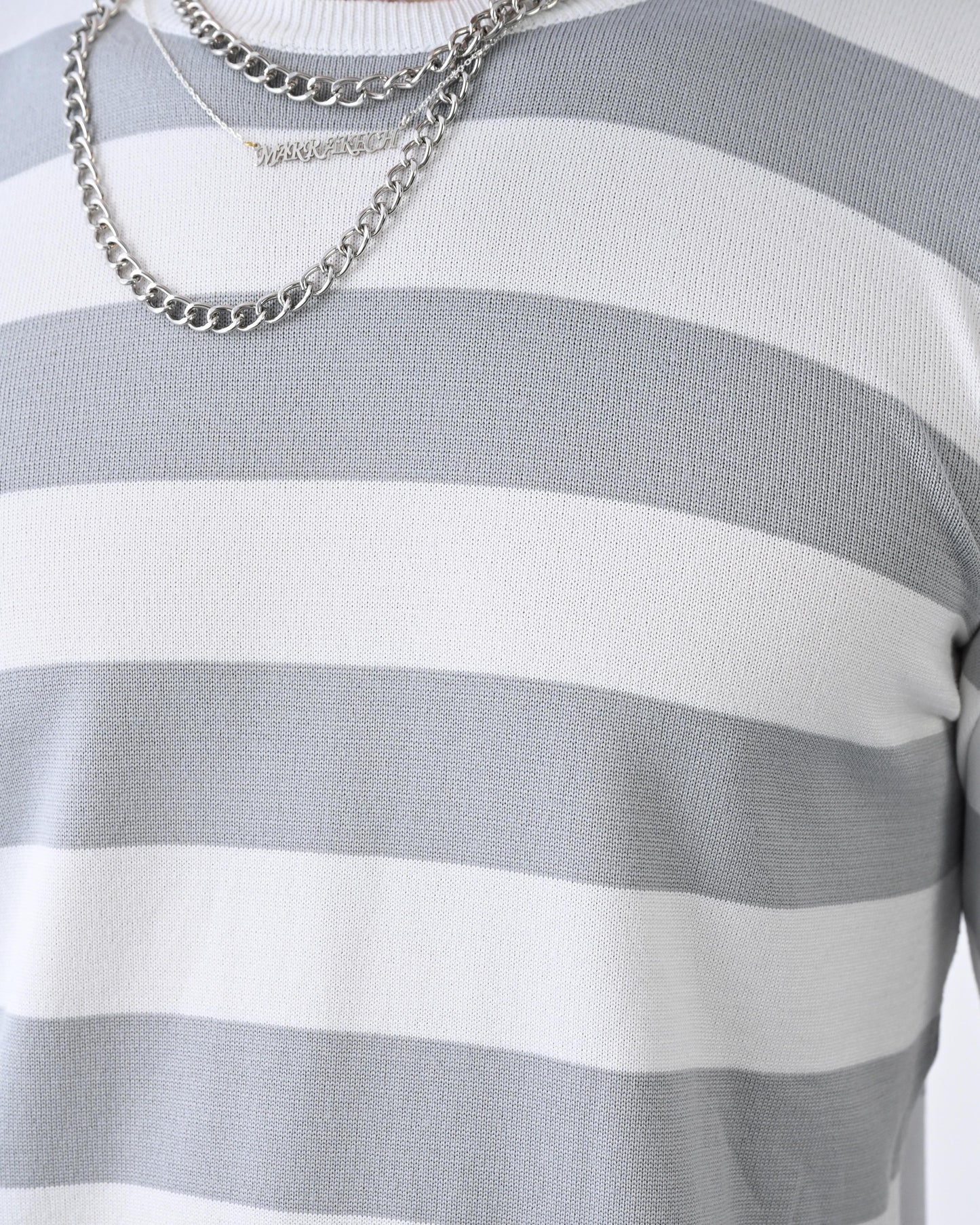 Casual Men's Knitwear with Dual-Tone Stripe Detail Withinblack