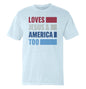 Loves Jesus & America Too Bold (Front) Shield Republic