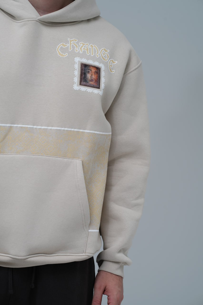 "Change" Panelled Hoodie Withinblack