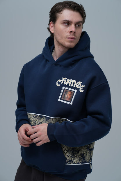 "Change" Panelled Hoodie Withinblack