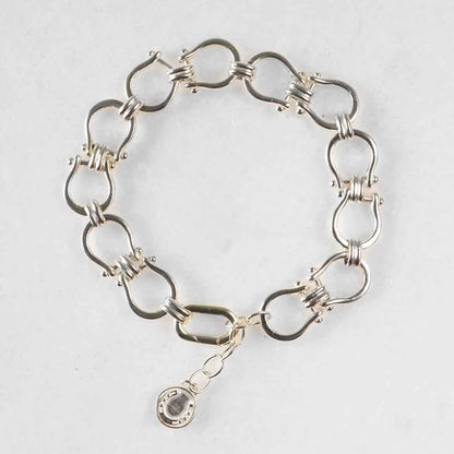 Chapelle - Horseshoe Link Equestrian Bracelet in Silver Urban-Equestrian