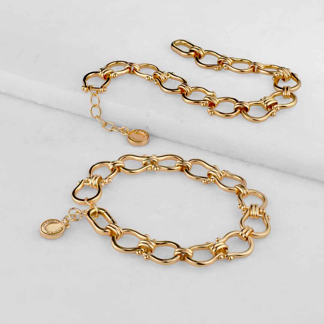 Chapelle - Horseshoe Link Earring in Gold Urban-Equestrian