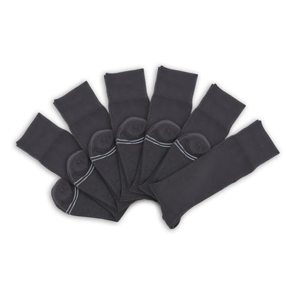 Asher 6-Pack - Charcoal Dress Socks DeadSoxy