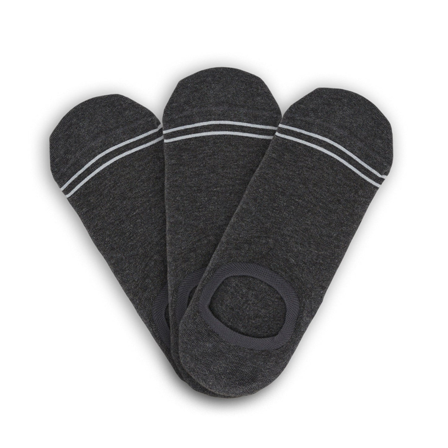 Charcoal Cotton No Show - 3 Pack DeadSoxy