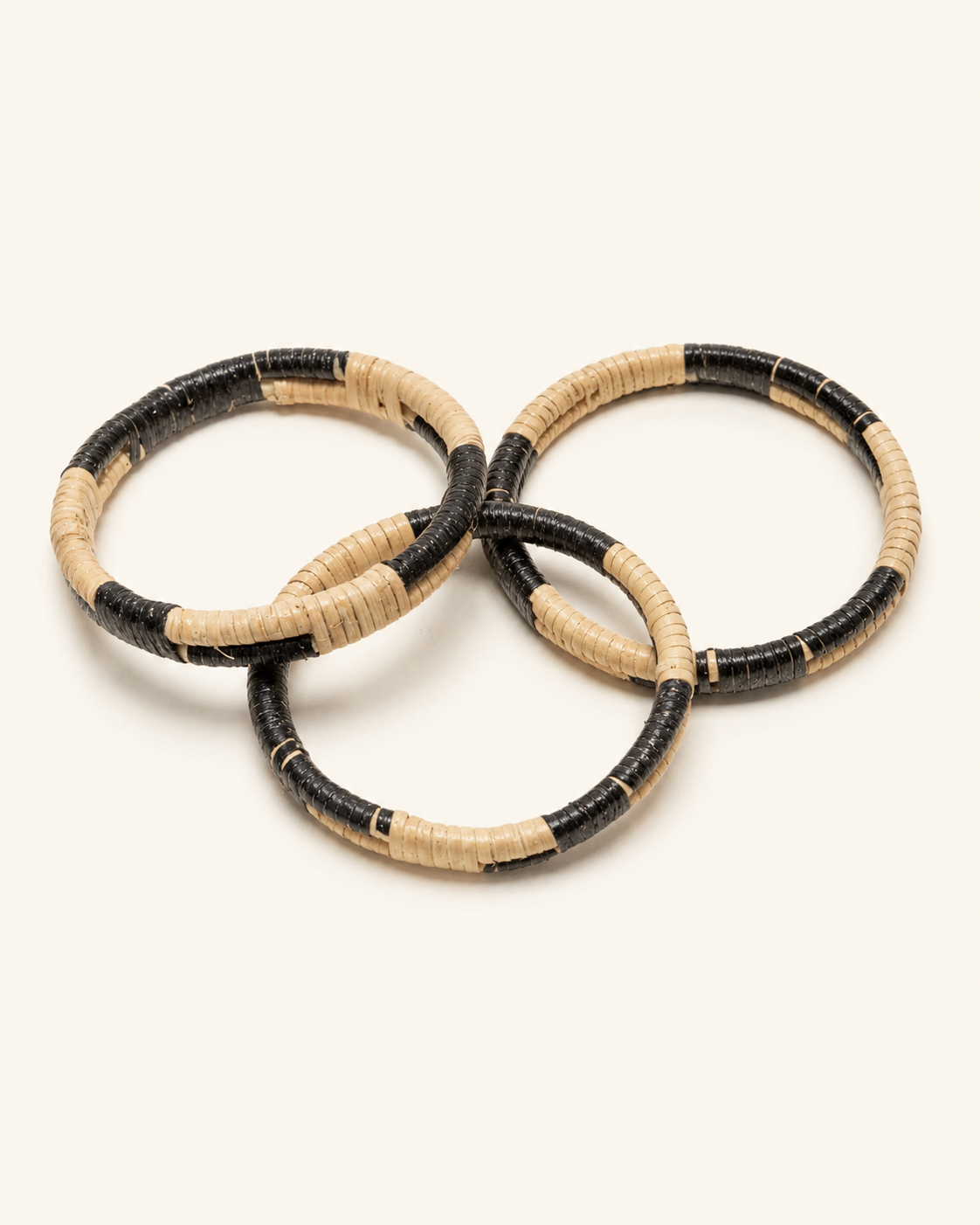 Black Motif Rattan Bangle Village Thrive