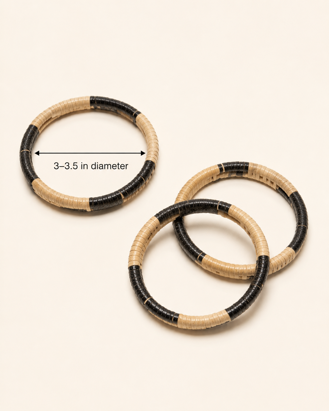 Black Motif Rattan Bangle Village Thrive