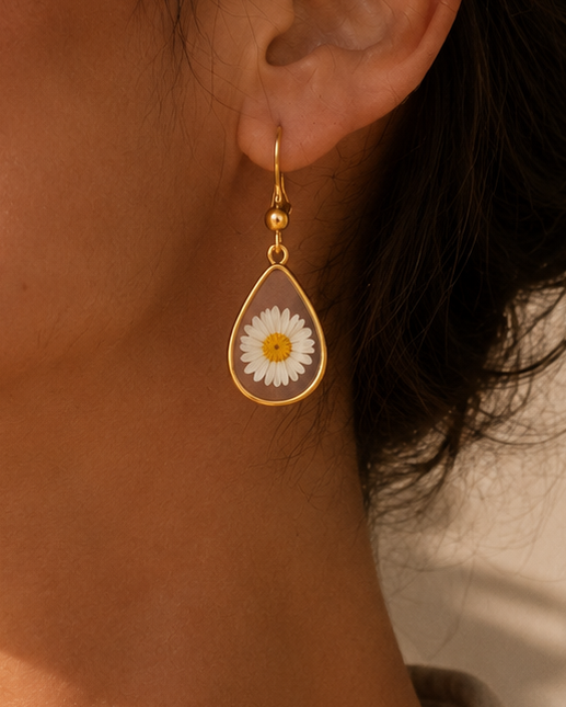 Wildflower Gold Dangle Earrings Village Thrive