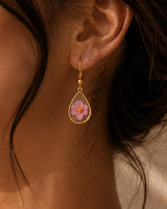 Wildflower Gold Dangle Earrings Village Thrive