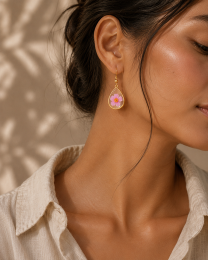 Wildflower Gold Dangle Earrings Village Thrive